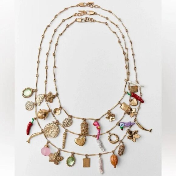 ZARA 3-PACK OF CHARM NECKLACES - Picture 2 of 3